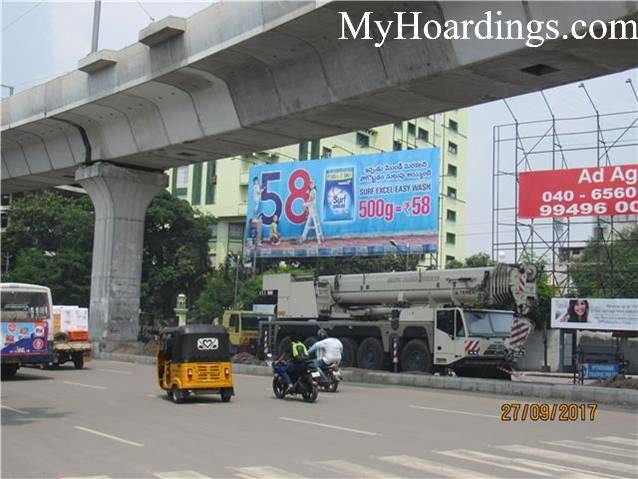 OOH Advertising Public Garden Circle Hyderabad, Hoardings Agency in Hyderabad, Flex Banner
